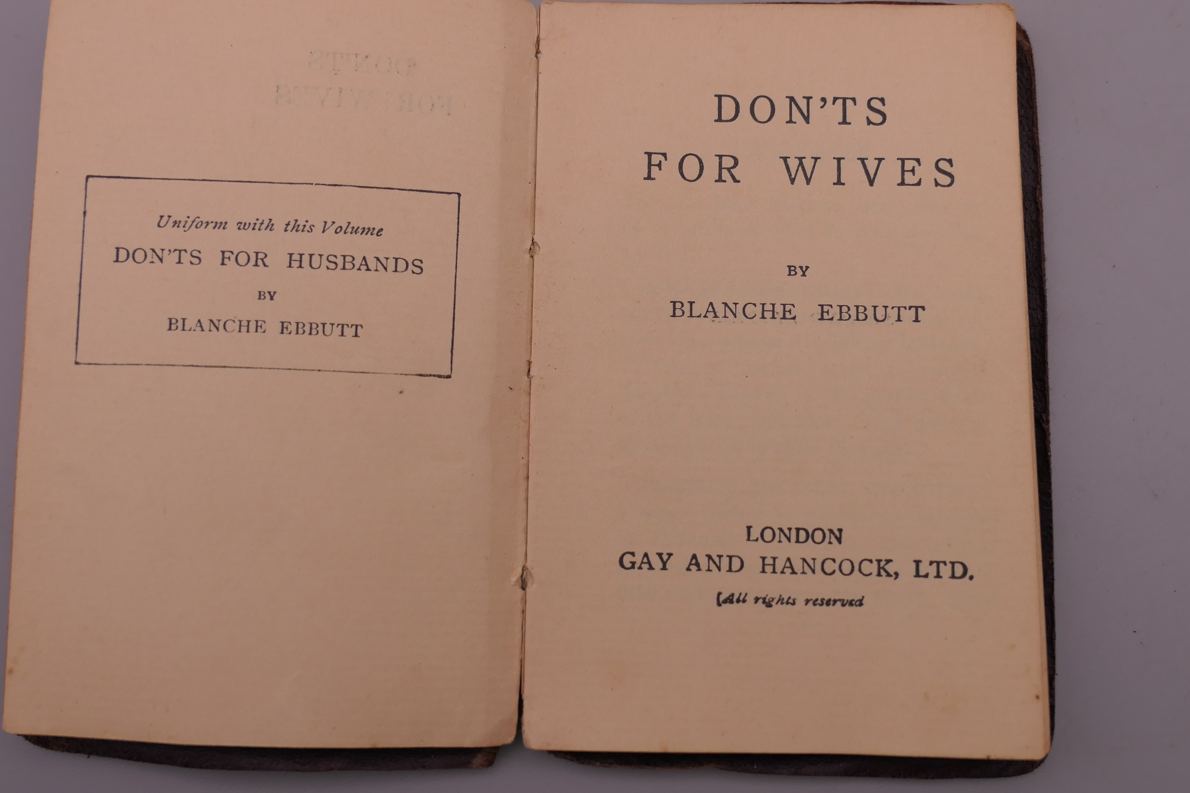 Dont's for Wives by Blanche Ebbutt. - Image 5 of 5