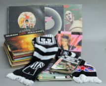 A quantity of various pop/rock records including five albums by Queen,