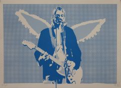 PURE EVIL, Kurt Cobain, print, signed and numbered 20/100, unframed. 50 x 35 cm.
