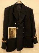 A Navy blazer with World War II photograph.