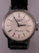 A Longines ladies wristwatch. 2 cm wide.