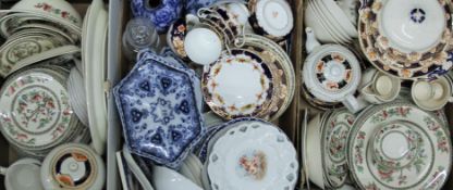 A quantity of various porcelain dinner wares, etc., including Indian Tree pattern.