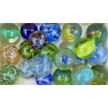 A collection of vintage marbles.