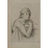 J H MARCHAND, Etude de Vieille Femme, etching, signed in pencil and numbered 71/100,