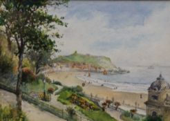 H DOVE, A View of Scarborough, watercolour, signed, framed and glazed. 26 x 18.5 cm.