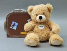 A Steiff teddy bear - Flynn in Suitcase.