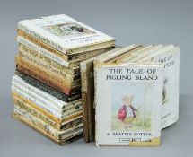 A quantity of Beatrix Potter books.