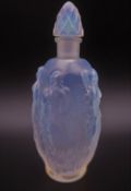 A French glass scent bottle. 9.5 cm high.