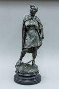 A 1920's original patinated sculpture on armature of a Roman Nobleman by British Sculpture Roy
