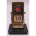 A Blue Star Line desk calendar. 9 cm high.