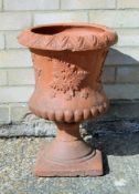 A terracotta pot.