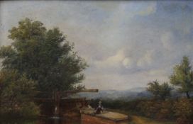 ENGLISH SCHOOL, Landscapes, a pair of oils on board, each framed. 29.5 x 19.5 cm.