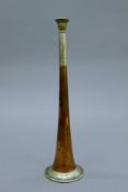 A Henry Distin hunting horn. 27 cm long.