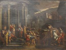 CONTINENTAL SCHOOL (19th century), Biblical Scene, oil on canvas, framed. 65 x 49 cm.