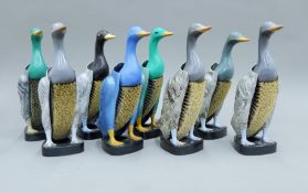 A quantity of vintage brushes formed as ducks.