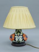A Moorcroft table lamp. 40 cm high overall.