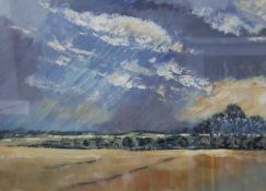 MARGARET ROWSON (20TH/21ST CENTURY) British, East Anglian Landscape, oil on board,