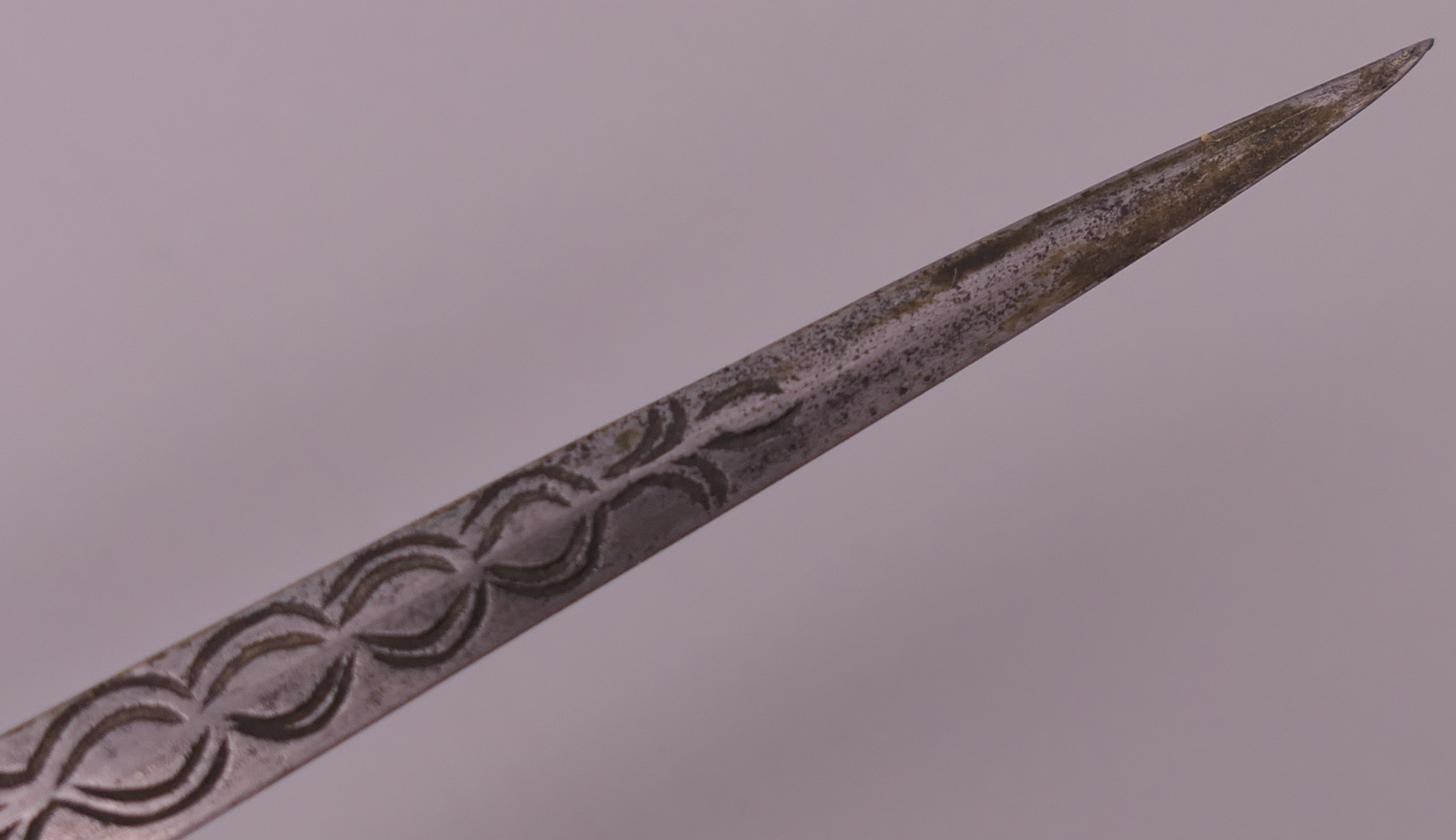 A finely worked Khyber dagger and pique horn grip, curved edge blade, - Image 16 of 17