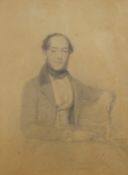 THOMAS CHARLES WAGERMAN, Portrait of a Gentleman, pencil study and wash, signed, framed and glazed.