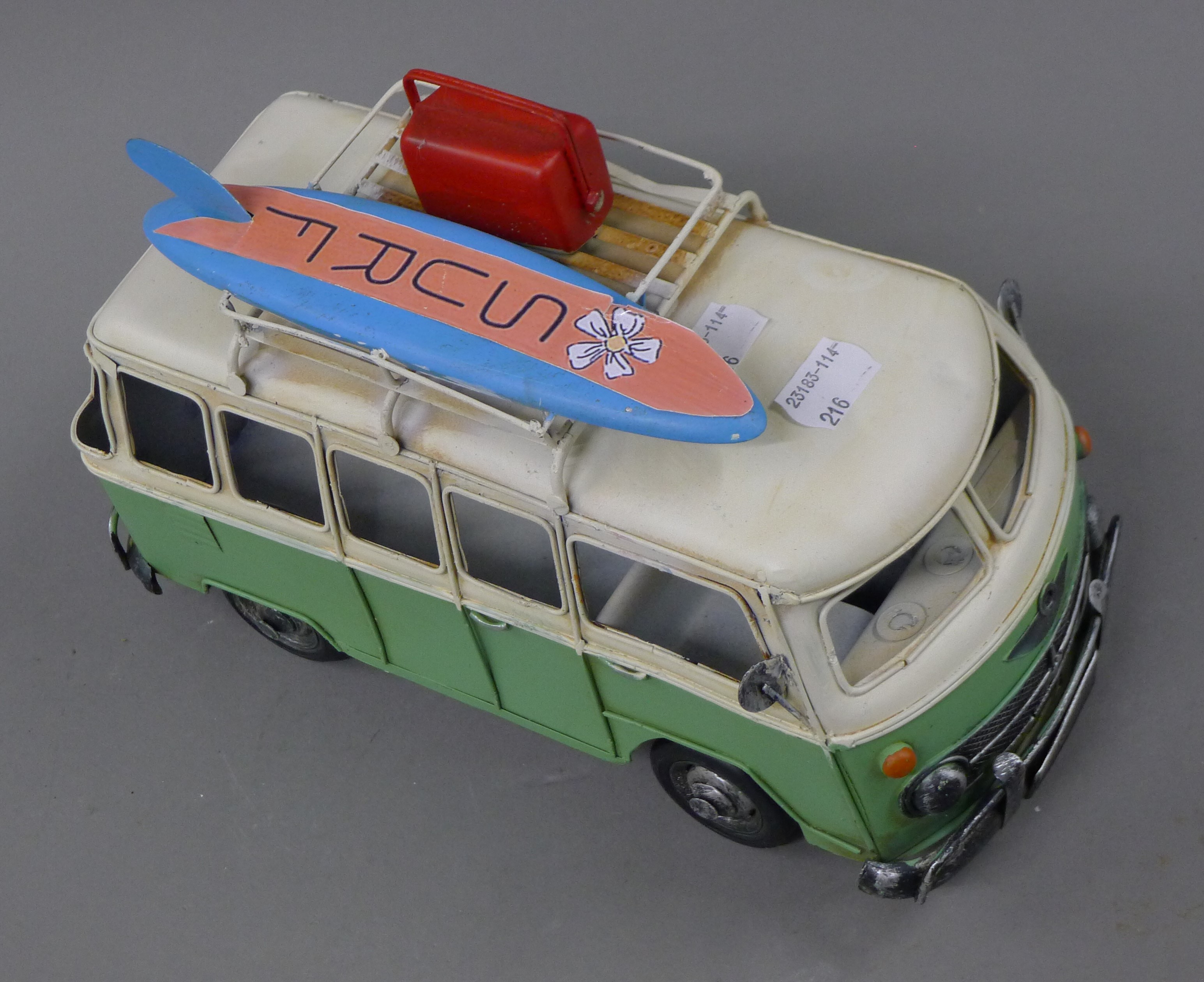 A model of a camper van. 26 cm long. - Image 3 of 3