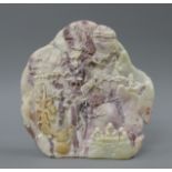 A large Chinese hardstone boulder carving. 26 cm high.
