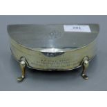 An early 20th century silver trinket box with Almeric Paget Military Massage Corps silver