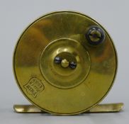 A 2 3/4 '' brass trout reel, the reel stamped PHIN MAKER EDINR, 1880's.