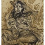 SWOON (AR), Monica, limited edition, signed and numbered 2/2, unframed. 68 x 73.5 cm overall.