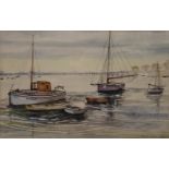 CHARLES GRIGG TAIT (1915-1996), Maldon, watercolour, framed and glazed. 40 x 26 cm.