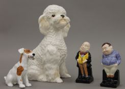 A collection of figures and animals, including Royal Doulton and Sylvac.