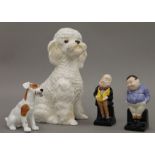 A collection of figures and animals, including Royal Doulton and Sylvac.