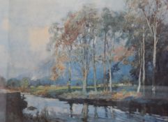 WILLIAM HEATON COOPER (1864-1929), Autumn Afternoon on the Rothay, print, framed and glazed.