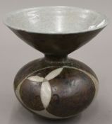 A Studio Pottery vase. 20.5 cm high.