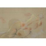 M JACOBS, Nude Study, pencil and pastel, framed and glazed. 31.5 x 21.5 cm.