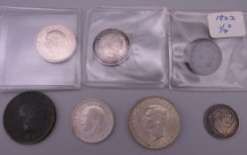 A quantity of George III coins, etc.