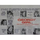 A framed and glazed vintage film poster for Georgy Girl. 106 x 79.5 cm.