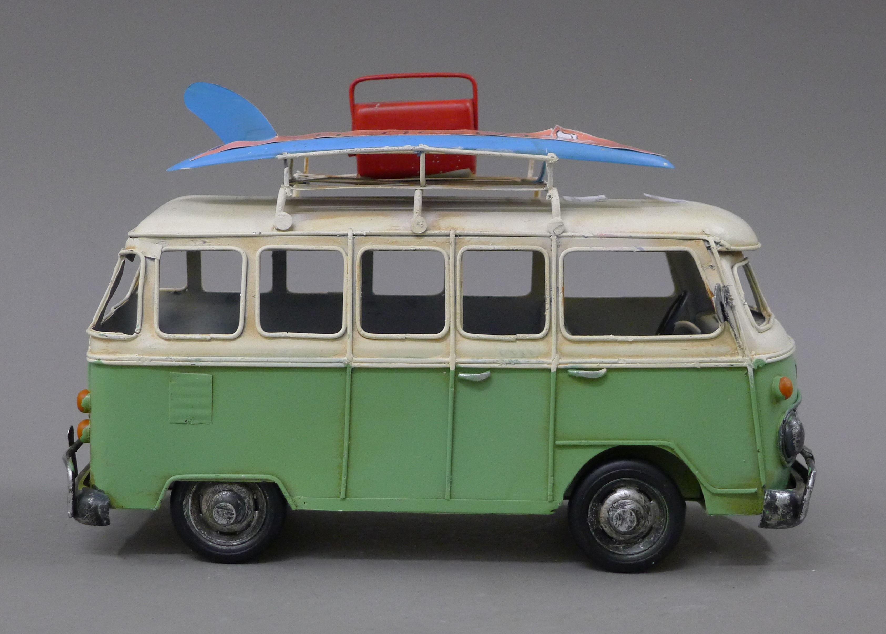 A model of a camper van. 26 cm long. - Image 2 of 3