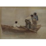 19TH CENTURY SCHOOL, Boat Scene, watercolour, framed and glazed. 30 x 22.5 cm.