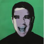 A set of four Robbie Williams silk screen limited edition prints, signed and numbered 1/20,