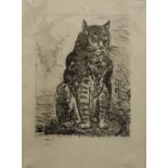 PABLO PICASSO, Sugarlift etching, The Cat (Buffon Series), 1936/1942 print issue,