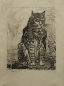 PABLO PICASSO, Sugarlift etching, The Cat (Buffon Series), 1936/1942 print issue,
