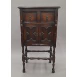 An early 20th century side cabinet. 68.5 cm wide.