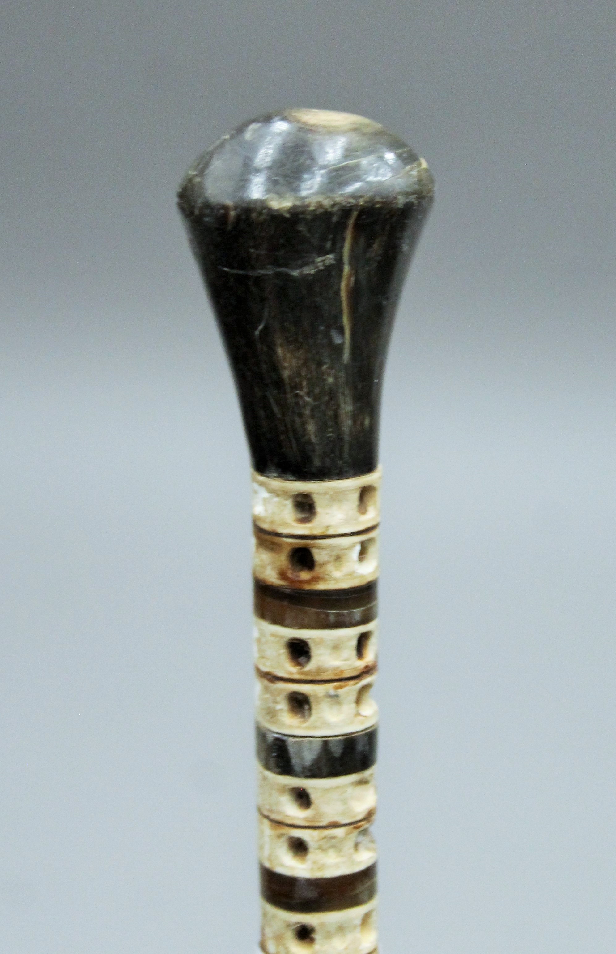 A shark vertebrae swagger stick. 62.5 cm long. - Image 2 of 3