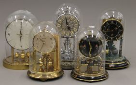 Five various anniversary clocks.