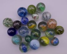 A collection of vintage marbles.