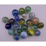 A collection of vintage marbles.