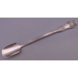 A Georgian silver stilton scoop. 24 cm long. 123 grammes.