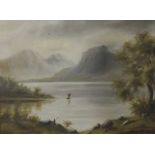19TH CENTURY SCHOOL, Loch Scene, oil on canvas, framed and glazed. 39.5 x 29.5 cm.