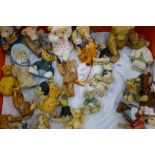 Thirty-four Colour Box miniature teddy bears.