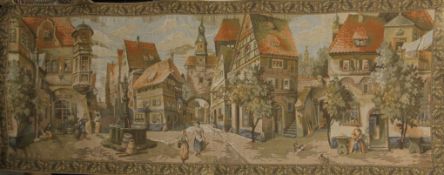 A Continental hanging tapestry. 175 x 70 cm.